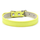 Soft Leather Solid Dog Collar Adjustable Puppy Neck Strap Safe Collars for Small Medium Big Dog Kitten Necklace Cat Accessories