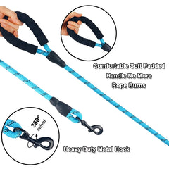 pet Reflective Nylon tow rope non slip foam handle pet Adjustable towing ropes large middlesmall dogs outdoors Pet Supplies