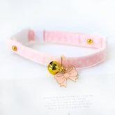 Personalize Cat Collar Adjustable Kitten Necklace with Bell Safety Buckle Engraved ID Tag Cute Pendant for Newborn Pet Cat Teddy