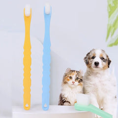Dog Toothbrush Soft Hair Pet Toothbrush Oral Care Dog Teeth Cleaning Comfortable Handle Toothbrushes for Cat Clean Pet Supplies