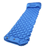 Outdoor Inflatable Camping Sleeping Mattress, Folding Sleep Air Mat Beach Inflate Pad with Pillow Ultralight for Travel Hiking