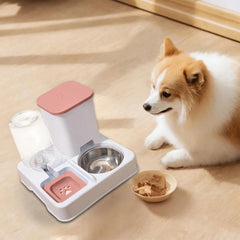 Pet Cat Automatic Feeder Drinking Water Large Capacity Two In One Water Dispenser Dry Wet Separation Food Container Pet Supplies