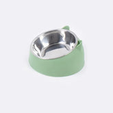 Custom Cat Dog Bowl 15 Degrees Raised Non Slip Puppy Base Cat Food DrinkingStainless Steel Water Feeder Tilt Safeguard Neck Pet