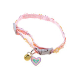 Pet Collar Adjustable Colorful Lace Flower Cat Collar Puppy Accessory Necklace Pet Collar Kitten Cute Dog Bell Cat Product Cute