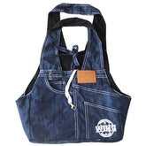 Denim Pet Carrier Bag Foldable Dog Cat Tote with Head Out Design Breathable Handheld Shoulder Sling for Small Pets Wholesale