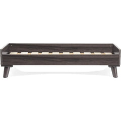 Elevated Dog Bed Frame Designed for 44 x 35 XL Dog Beds with Easy Assembly and Durable Gray Wash Finish Mid-Century Modern Styl