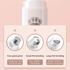 5V USB Electric Cat Nail Grinder With Clippers LED Light Pet Nail Grinder 500 MAh Pet Nail Trimmers For Dog Paws Grooming
