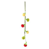 Portable Cartoon Tomato Cat Scratch Toy Plush Teaser Rope with Bell Funny Simulated Fruit Interactive Cat Teaser for Indoor Play