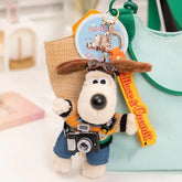 Kawaii Gromit Plush Wallace Toy Pendant Cartoon Dogs Keychain Anime Puppy Stuffed Doll Bag Pendants Kids Gift Can Change Clothes