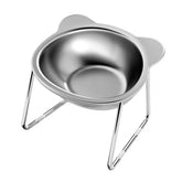 Raised Cat Bowls Tilted Neck Guard Cat Food Bowl 304 Stainless Steel Shatter-resistant Elevated 15° Pet Supplies for Puppy Cat