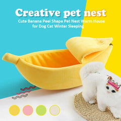 Banana Cat Bed House For Winter Funny Cute Cozy Cat Mat Beds Warm Durable Portable Pet Basket Kennel Dog Cushion Cat Supplies