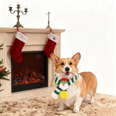 1PC Christmas Style Pet Scarf, Creative Warm Dog Scarf, Dog Decorative Scarf, Pet Scarf, Dog Cold Scarf, Christmas Decoration