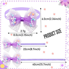 10PCS Cute Puppy Bowtie Pet Supplies Cat Dog Lace Bowties Pet Bow Tie Collar for Dogs Accessories for Small&medium Dog