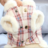 Winter Dog Vest Warm Pet Clothes For Small Medium Dogs Fur Collar Dogs Coat Soft Plush Puppy Clothing Teddy Bichon Pet Clothes