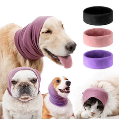 New Calming Dog Ears Cover Grooming Bathing Neck Pet Head Protection Ears Warmer Cat Ear Muff Washable Pet Dog Accessories