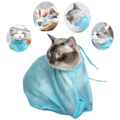 1Pc Cat Bathing Grooming Bag - Adjustable Breathable, Ideal for Nails Trimming & Medicine Taking