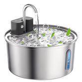 3.2L Stainless Steel Cat Water Fountain Wireless Sensor Smart Automatic Dog Water Dispenser Drinking Fountain 4000mAh