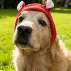 Knitted Dog Hat With Ear Muffs Windproof Warm Earmuffs For Small Medium Puppy Comfort Winter Christmas Gift Pet Accessories