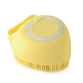 Dog Bathing Brush Pet Massage Brush Shampoo Dispenser Soft Silicone Bathroom Gloves Dog Cat Cleaning Grooming Tools Pet Supplies
