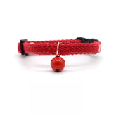Red Small Cat Necklace Neck Collar Safety Breakaway Heart Shape Dog Tie Adjustable Strap for Puppy Kittens Collar with Bell