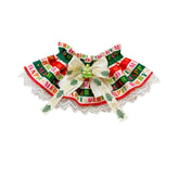 Adjustable Christmas Star Pattern Cat Collar Pet Dog Lace Bib Bandana for Cats and Small middle large Dogs