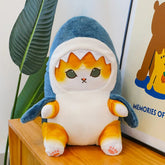 Hot Cute Shark Cat Fried Shrimp Cat Plush Doll Pillow Doll Beautiful Room Car Bag Decoration Pendant Opening Holiday Gift