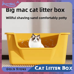 Cat Litter Box Bedpan Big Mac Oversized Cat Tray Bedpan Large Capacity Semi-closed Plastic Anti-Splash Cats Toilet Pet Supplies