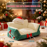 Soft Plush Pet Bed Suitable for All Seasons Dog Cat Nest Christmas Limited Embroidery Warmth House for Medium Dogs Cats Sofa Mat