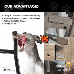 Metal Adjustable Elevated Dog Food Bowls Stand for Large and Extra Large Sized Dog, raised dog bowls(Bowl Not Included)