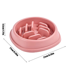 1pc Pet Slow Food Bowl,Uper Large Capacity Feeder, Pet Cat Dog Slow Food Bowl,Round Thickened And Non-slip Slow Feeding Bowls