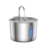 Stainless Steel Cat & Dog Water Fountain 2.2L Ultra Quiet USB Powered Automatic Pet Drinking Fountain Durable for Indoor Pets