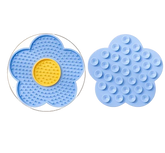 1pc Sun Flower Shape Silicone Dog Licking Plate Cute Pet slow licking mat Pet Supplies Cat Licking Pad With Suction Cup Lick Pad