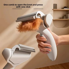 1PC Pet Hair Remover Brush for Dogs Stainless Steel Dog Hair Removal Brush Comb Grooming Tools Pets Dematting Comb