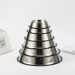 Pet Dog Cat Bowls Stainless Steel Feeding Feeder Water Bowl for Pet Dog Cats Puppy Outdoor Food Dish XS/S/M/L/XL/XXL mascotas