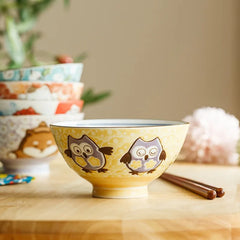 Cartoon Shiba Inu Underglaze Colored Ceramic Bowl Cute Small Bowl Animal Cat Rice Bowl Tableware