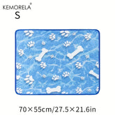 KEMORELA Large Dog Cooling Pad Self-Cooling Ice Silk Washable Pet Mat Comfortable Cooling Pad for Dogs And Cats during Summer