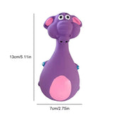 1 Piece Fat Bellied Cartoon Fun Bite Resistant Latex Sound Dog Toy Purple Elephant White Cow Brown Optional
