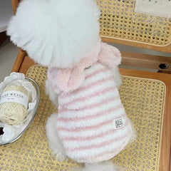Winter Autumn Striped Pet Clothes Warm Outfits For Small Dogs Teddy Pomeranian Bichon Cats Puppies Kittens Spring Winter Suitabl