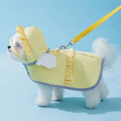 Pet Dog Angel Raincoat Summer Rain Waterproof Dog Clothes Small Dogs Out Cape Style Poncho Supplies Dog Accessories Pet Clothes