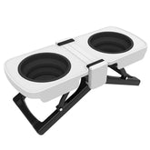 Hupu Pet Bowl, Portable Foldable Dog Bowl for Outdoor Use, Elevated Neck Protection, Double Pet Bowl, Large Capacity Dog Bowl, Outdoor Dining Table
