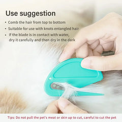 Multicolor Pet Knot Cutter Hair Remover Stainless Steel Painless Safe Grooming Brush for Dogs Cats Effective Shedding Comb Tool