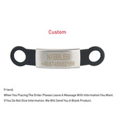 Pet ID Tag Silicone Stainless Steel Dog Cat Personalized Name Collar Engraved Tags Accessories Name Telephone Number Pet Tags