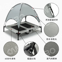 Outdoor Medium and Large Dog Bed High Load-bearing Roof Elevated Dog Bed Tent Summer Shade Pet Marching Beds Pet Gift
