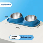 Heavy Duty Stainless Steel Pet Bowl Anti-Spill Slow Feeder for Cats Dogs Double Single Non-Tip Bowl Rustproof Pet Dining Set
