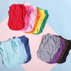 Pure Cotton Dog Shirts Puppy Blank Clothes for Small Medium and Large Dogs Soft Thin T-Shirt Doggy Vest Cat Bottoming T Shirts