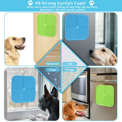 4in1 Dog Licking Mat Split Puzzle Designed Healthy Slowly Feeding Relief Anxiety Safe Material Washable Feeder Pad Pet Supplies