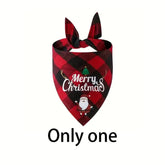 Christmas Pet Triangle Scarf Dog Bandanas Saliva Towel For Holiday Party Decoration Adjustab Scarf For Small to Large Sized Dogs
