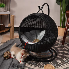 winterCat and dog kennel rattan pet products Summer pet kennel cool kennel hanging cat basket four seasons universal pet mat