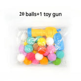 Cat Plush Ball Shooting Gun Kitten Creative Shooting Gun Games Stretch Plush Ball Toy Cat Self Hi Silent Ball Toy Pet Supplies