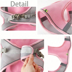 Cat Dog Harness Leash Set for Small Dogs Adjustable Reflective Harness Vest French Bulldog Chihuahua Pug Walking Lead Leash